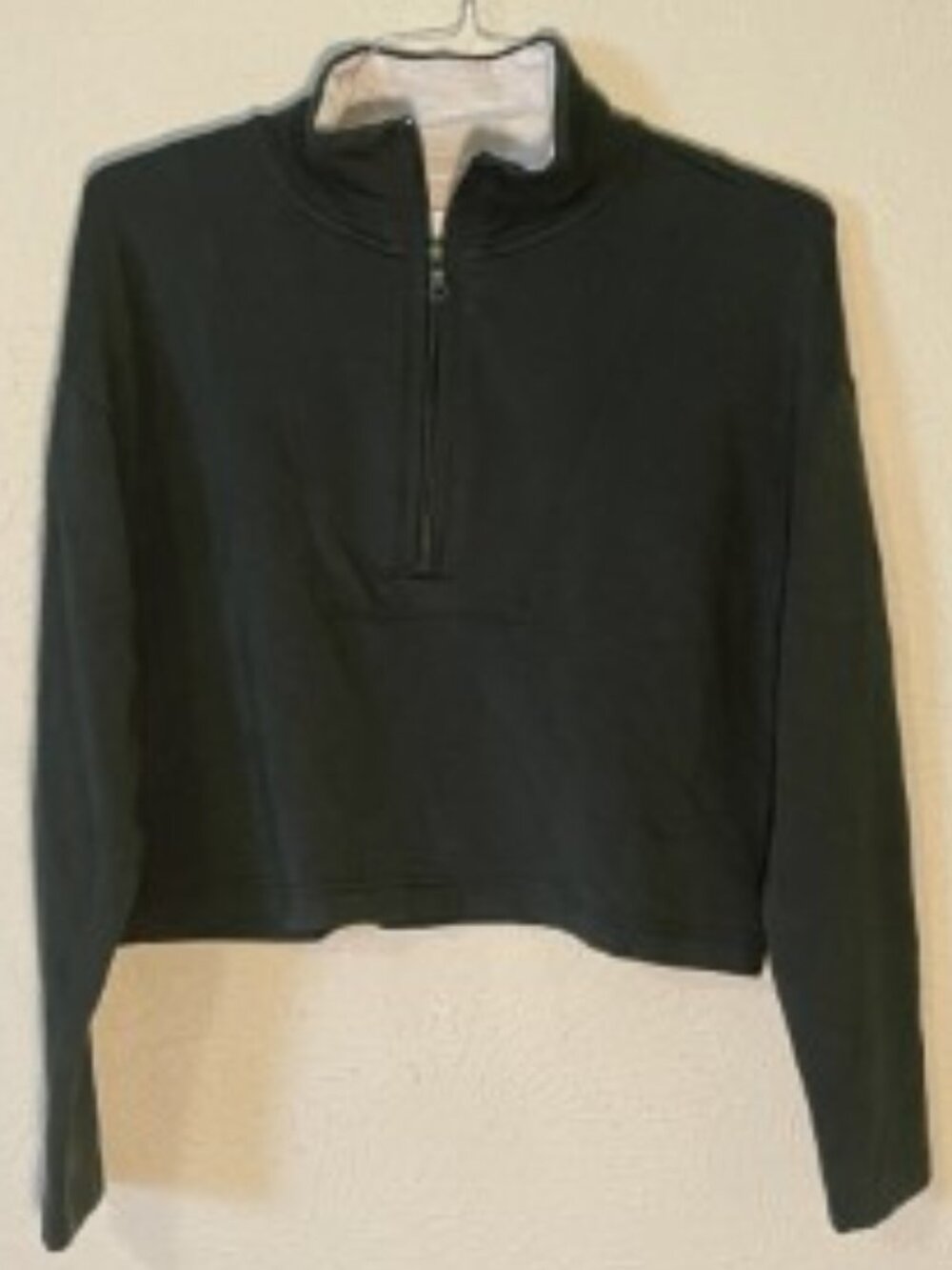 Offline by Aerie Forest Green Fleece Cropped Jacket, Size Medium